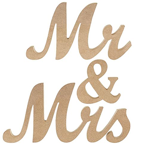 Alnicov - Lettere In Legno, Stile Vintage, Con Scritta "Mr And Mrs Mrs" In Legno, Per Matrimoni, Foto, Feste, Decorazione Per Feste