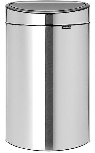 Brabantia Touch Bin New Recycle Pattumiera Anti-Impronte, Metallo, 23 + 10 Litri, Inox Satinato Fpp