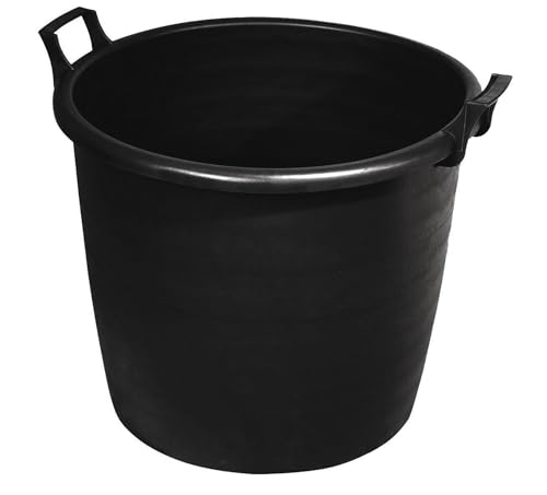 Ng Niccolai Vaso Tinozza Mastello Con Manici E Fori Per Orto G Iardinaggio E Vivaismo Varie Misure 100% Pvc Ricclato (Lt. 60 (Ø 55/50 Cm - H. 38 Cm))