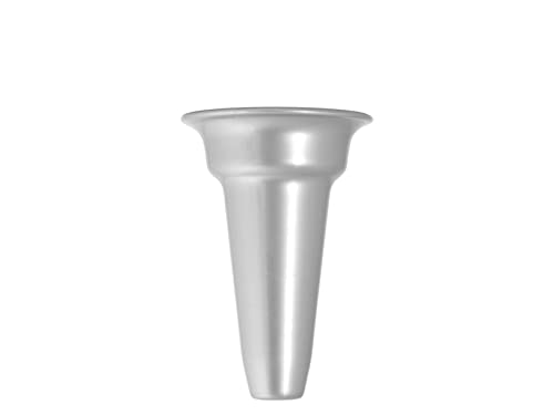 Home 3583826 Vaso Cimitero Per Loculo, Plastica, Argento, 17 Cm