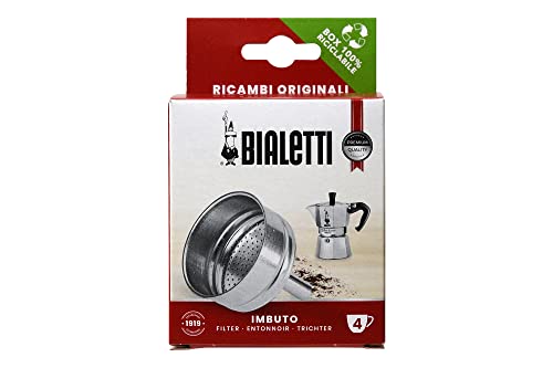 Bialetti Ricambi, Include 1 Filtro A Imbuto, Compatibile Con Moka Express Bialetti 4 Tazze