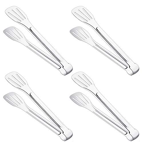 4 Pezzi Pinze Da Barbecue Dylan-Eu Pinze Da Cucina 9 Pollici Pinza In Acciaio Inox Utilizzato Per Cucinare, Barbecue, Grigliare, Buffet, Insalate, Cub