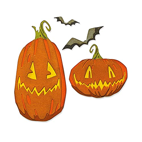 Sizzix Thinlits Die Set 12Pk Pumpkin, Colorize Di Tim Holtz, 665556, Zucca Patch, Taglia Unica