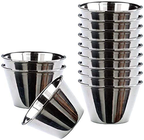 Happy Friends - Mini Stampi Per Budini - Acciaio Inox - Set Di 12 - Ø 9 Cm