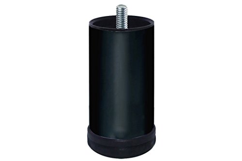 Home System 675602 Piedino In Metallo Per Divani E Mobili, Diametro 60, H 120 Mm, Nero