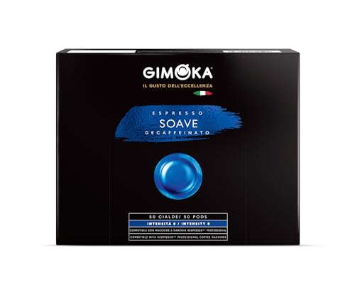 Gimoka - 50 Capsule Compatibili Nespresso Professional* Zenius E Gemini - Gusto Soave Decaffeinato – Intensità 8