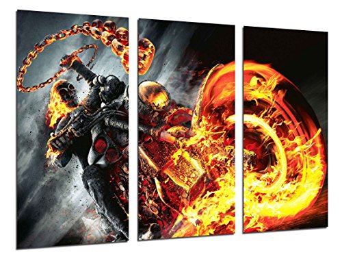 Quadro Su Legno, Ghost Rider, The Ghost Rider, Cinema, 97 X 62Cm, Stampa In Qualita Fotografica. Ref. 26491