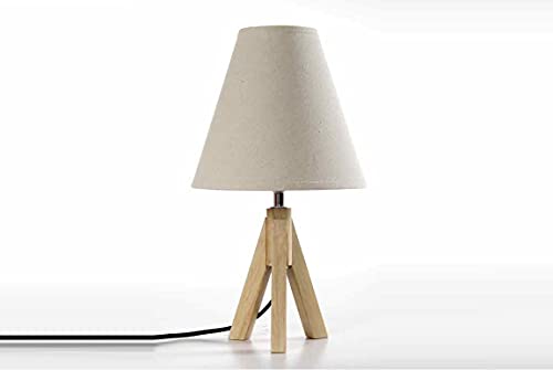 Ory Lumetto Con Base Legno Cm 20X35-721564 Lume Abatjour