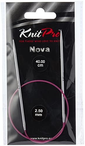 Knitpro - Nova (40 Cm X 2,50 Mm) Nego Circolare Fisso - 1 Unità
