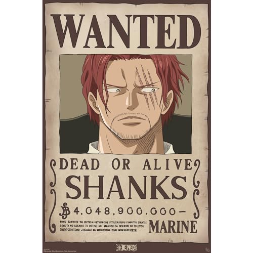 Abystyle Poster One Piece Wanted Shanks, 61 X 91,5 Cm