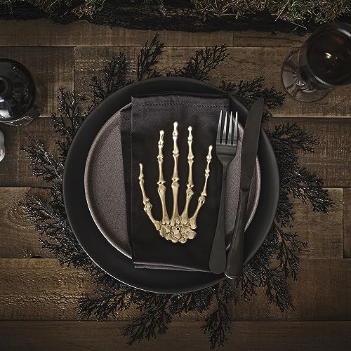 Ginger Ray Set Di 4 Tovagliette Decorative Da Tavolo Con Fogliame Nero Per Halloween