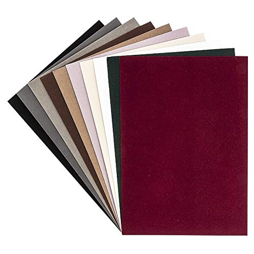 Ideen Mit Herz Carta In Velluto, Carta Decorativa, Effetto Velluto, 10 Fogli, Din A4, 200 G/M² (Colori Assortiti 1)