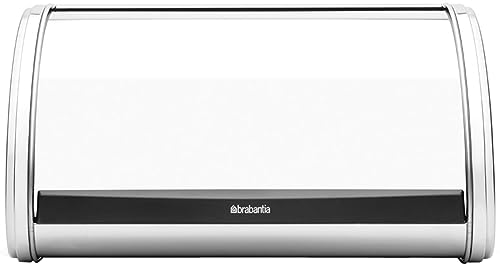 Brabantia Portapane In Acciaio, Apertura A Scomparsa, Medium, Inox Lucido