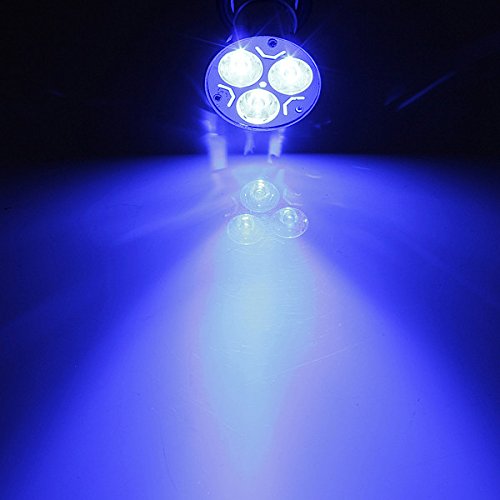 Masunn Gu10 3W Ac 220V 3 Led Rosso/Giallo/Blu/Verde Lampadine Faretto Led-Blu
