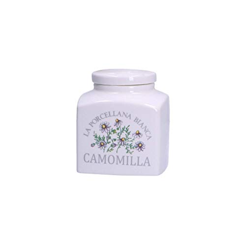 La Porcellana Bianca - Barattolo Camomilla In Gift Box - Conserva, Barattoli E Contenitori - Barattoli Cucina - Porcellana - 500 Cc; 9,5X9,5Xh11 Cm
