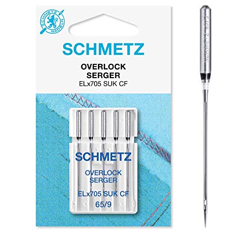 Schmetz Aghi Per Macchine Da Cucire | 5 Aghi Overlock | Elx705 Suk Cf| Spessore Dell'Ago 65/9