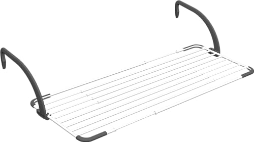 Vileda Brezza Extend Stendibiancheria Estensibile In Acciaio E Resina, Da Balcone, Spazio Stenditura 20 Mt, 188 X 55 X 30 Cm