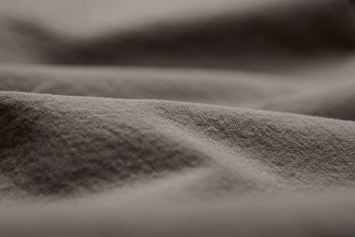 L1Nk Studio Lenzuolo Con Angoli Singolo Cotone Tinta Unita Per Letti 105 Cm (105X200X35Cm) 100% Cotone (Percalle 200 Fili) Taupe