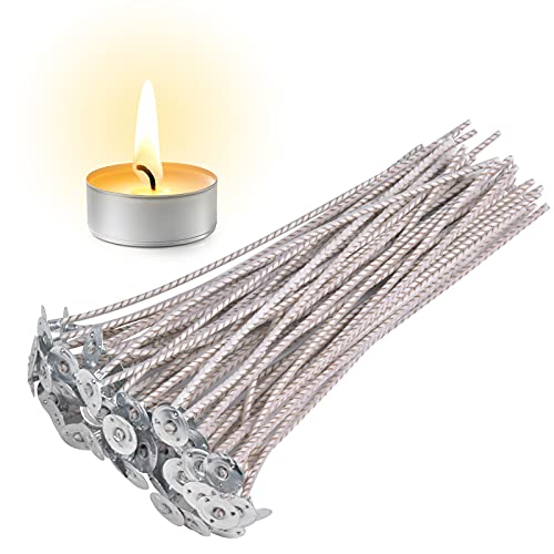 Mikihat 50 Pezzi Stoppino Per Candela 15 Cm Pre Cerato Stoppini Di Candela Stoppino In Cotone Intrecciato Accessori Stoppini Di Naturali Candela Per L