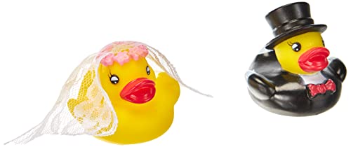 Ente Hochzeitspaar Paperella Da Bagno Con Motivo Di Coppia Di Sposi, Giallo, Paar