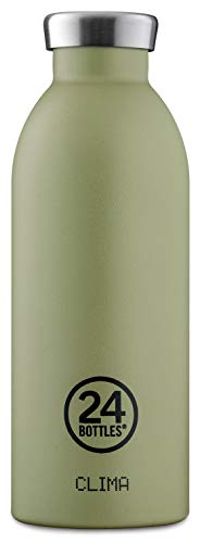 24Bottles Clima Borraccia 500 Ml Uso Quotidiano Nero, Oliva Acciaio Inossidabile