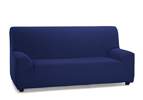 Martina Home Tunez, Copridivano Elastico, Tela (50% Poliestere, 45% Cotone, 5% Elastan), Blu Mare, 3 Posti (180-240 Cm Larghezza)