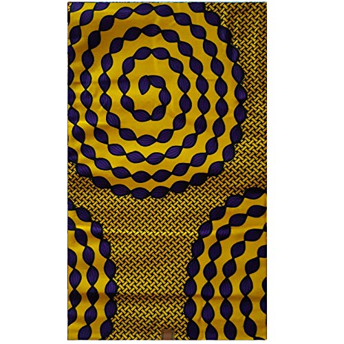 Maynowax Tessuto Wax Africano, 100% Cotone, 2 Occhi, 1,80 X 120 Cm