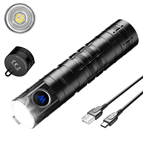 Wuben D1 Torcia Led Edc 1100 Lumen, Torcia Led Magnetica Ricaricabile Ip68 Impermeabile, Piccola Torcia A Clip Bidirezionale 6 Modalità Per Campeggio