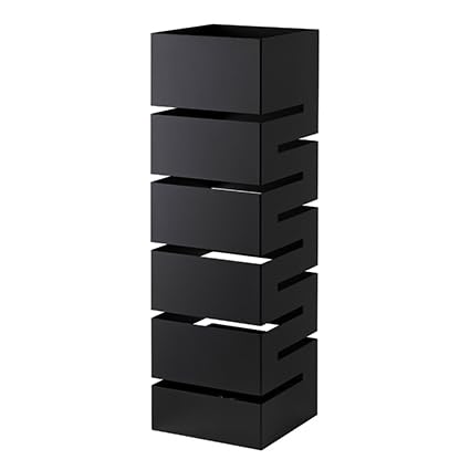 Montemaggi Portaombrelli Geometrico Metallo 49Cm Nero Base Quadrata