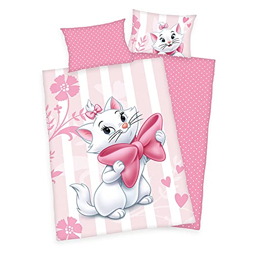 Klaus Herding Gmbh - Biancheria Da Letto Per Bambini Disney Cat Marie Aristocats, 40 X 60 Cm + 100 X 135 Cm
