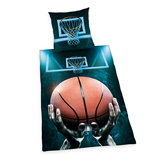 Herding Young Collection Basketball Bettwäsche Set Copripiumini E Federe, Cotton, Multicolore, 70 X 90 Cm, 140 X 200 Cm