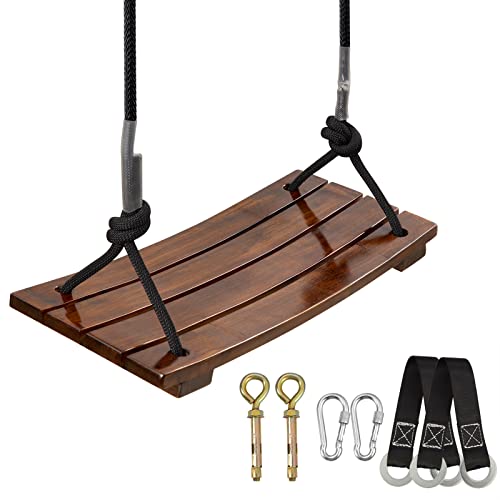 Pellor Altalena In Legno, Altalena Da Giardino Altalena Per Bambini Altalena Per Interno E Externo Con Corda Regolabile Per Bambini Adult Carico Massi