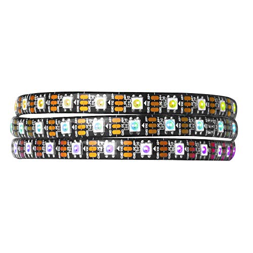 Btf-Lighting Ws2812B Ic Rgb 5050Smd Oro Puro Singolo Indirizzabile Colore Inseguimento Striscia Led 1M 60Led/M Flessibile Colore Completo Ip65 Dc5V Pe