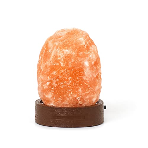 Legami - Lampada Di Sale Dell'Himalaya, Mini, Ø 7 Cm, 300/400 G, Cromoterapia, Forma Naturale, Effetto Luminoso, Batterie Non Incluse, Handmade