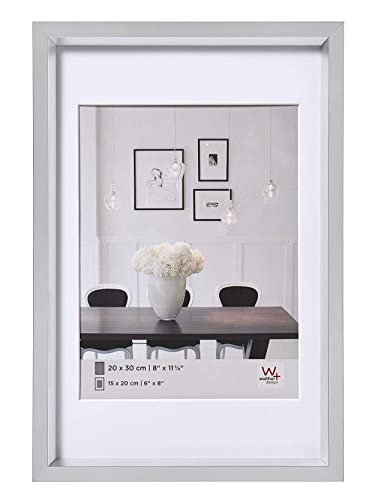 Walther Design Argento 40 X 50 Cm Con Passe-Partout, Cornice In Plastica Steel Style Es050S