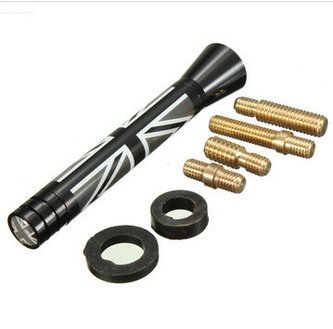 Alamor 7,7 Cm / 10,7 Cm Union Jack Uk Ger Flag Antenna-Grid Per Auto In Fibra Di Carbonio