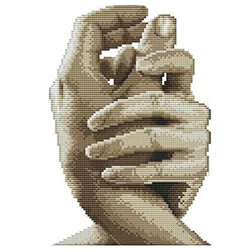Cukol Kit Punto Croce Prestampato Mano Nella Mano, Ricami Disegni Punto Croce Kit Da Ricamare Quadri Per Bambini Principianti, Set Kit Ricamo Punto Cr