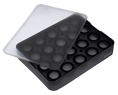 Lurch Ice Former - Ghiacciapasta In Silicone Con Coperchio Per 20 Palline Di Ghiaccio Di Dimensioni 3 Cm, Colore: Nero
