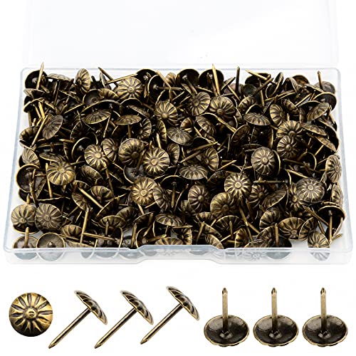 300 Chiodi Per Tappezzeria, Chiodi Per Tappezzeria, Puntine Da Disegno, Chiodi Decorativi Per Decorare Divani, Porte E Altri Mobili, 11 X 17 Mm (Patin