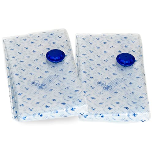 Set Di 2 Sacchetti Sottovuoto Coperte E Piumoni, Salvaspazio, Buste Sottovuoto Vestiti, Antimuffa, Antiacari, Misura Xl 80X105X35 Cm, Misura Multiuso,