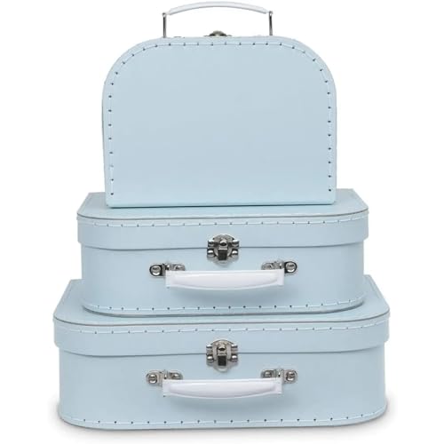 Jewelkeeper - Valigie In Cartoncino, Set Da 3 – Scatole Regalo Portaoggetti Impilabili Per Compleanno Matrimonio Natale Nursery Ufficio Decorazione Ve