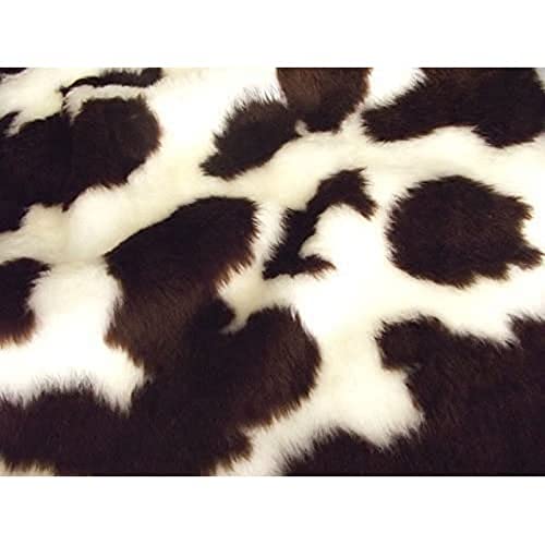 Animale Divertente Pelliccia Finta Tessuto - Marrone Mucca - Mucca Marrone, 1Mtr - 150Cm X 100Cm