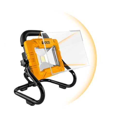 Ingco Cwli2025 Faretto Led Da Lavoro 20 V A Batteria Nudo Solo Intensità Regolabile Appendibile Da 900 A 1800 Lumen