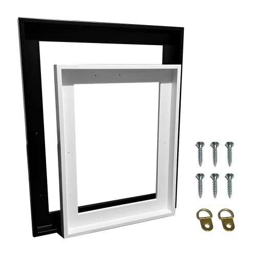 Cornice Per Tele Di 30X40Cm (Bianco) - Adatto Per Tele Fino A 2,5Cm Di Spessore - Montato E Pronto All'Uso - Cornice In Legno Per Quadro Con Spazio Ga