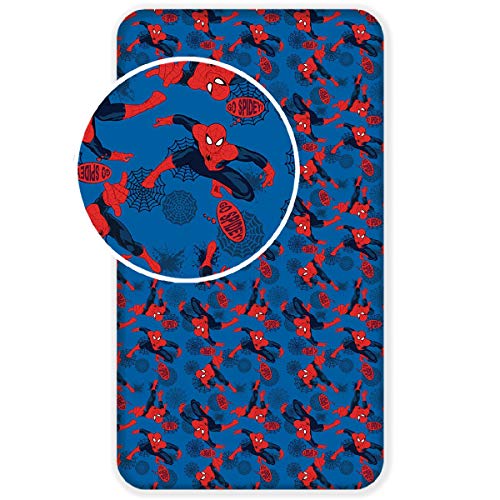 Jerry Fabrics 226141 Lenzuolo Aderente, 100% Cotone, Blu Scuro, Singolo, 200X90X25 Cm