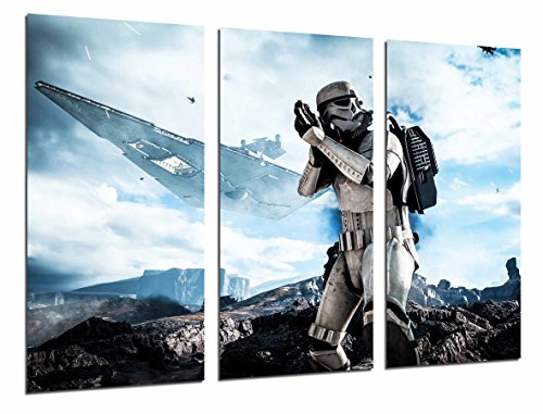 Quadro Su Legno, Star Wars Army Darth Vader, Battle Soldier Ship, 97 X 62Cm, Stampa In Qualita Fotografica. Ref. 27011