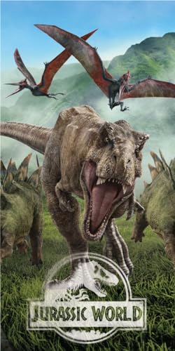 Telo Mare Jurassic Word Dinosauri Dimensione 70 X 140 Centimetri Ideale Per Mare E Piscina