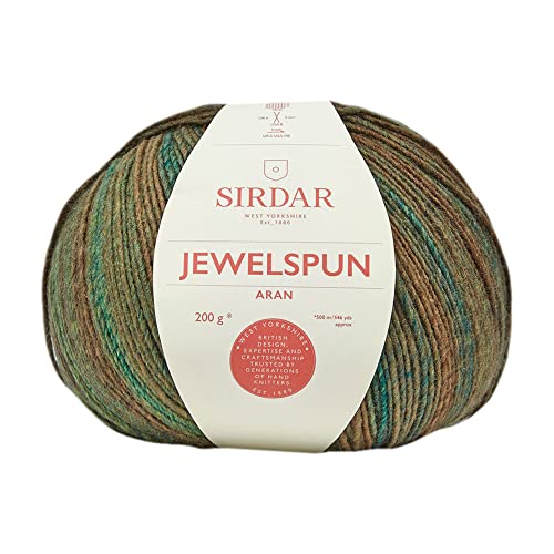 Sirdar Jewelspun Aran, Verde Dorato (845), 200G