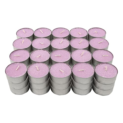 Lumini Profumate, 60 Unità Tealight Colore Viola Candele Lumini Aromatiche - Lavanda