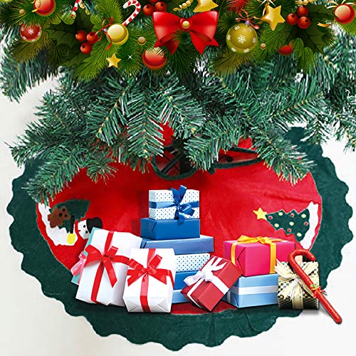 Uten 90 Cm Albero Di Natale Grembiule, Gonna Chic Pratico Creativo Durevole Albero Base Decorazione Natale Ornamento Per Le Vacanze Festa A Casa Alber